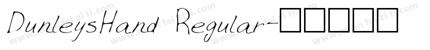 DunleysHand Regular字体转换